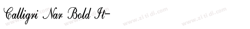 Calligri Nar Bold It字体转换